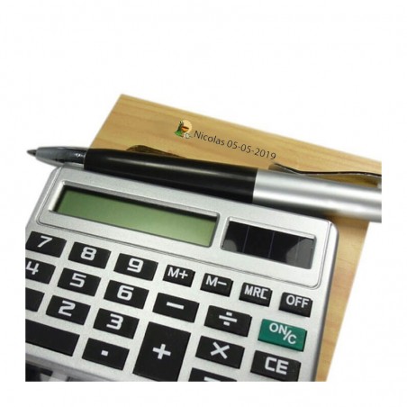 Calculatrice de communion personnalisée avec stylo