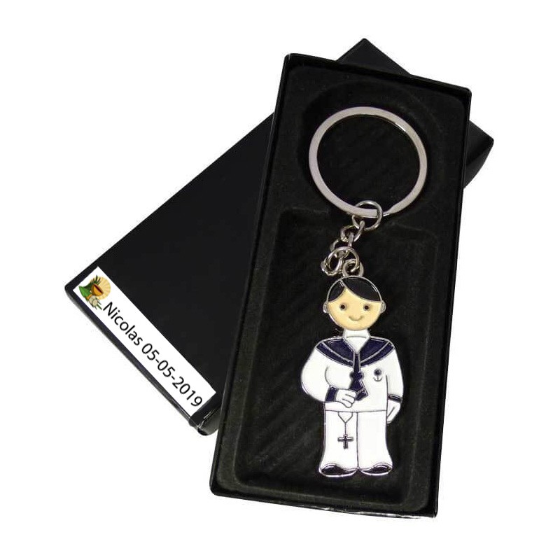 Porte-clés personnalisés pour garçon de communion