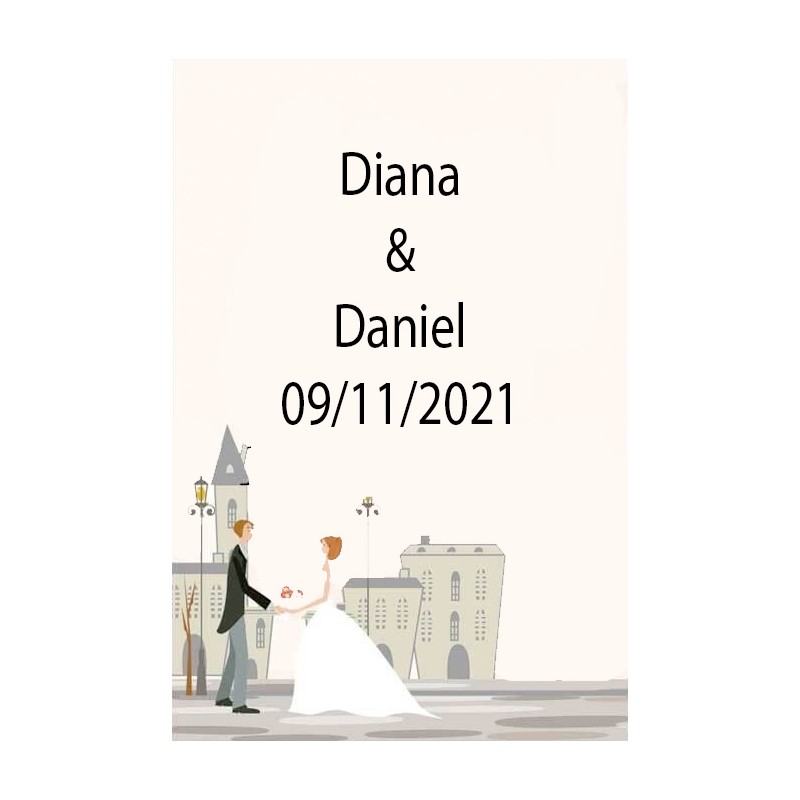 Etiquette Mariage pour Bouteille City Etiquette Mariage pour Bouteille City