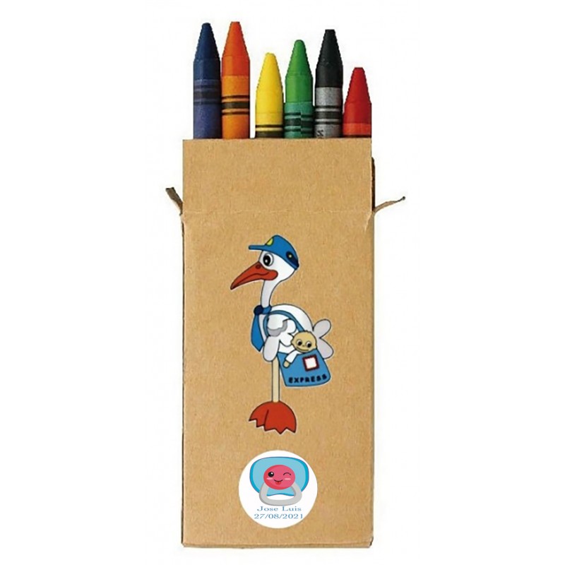 Crayons de cire pour baptême personnalisé