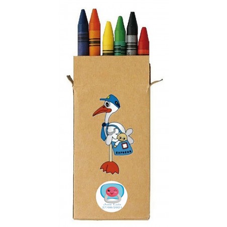 Crayons de cire pour baptême personnalisé