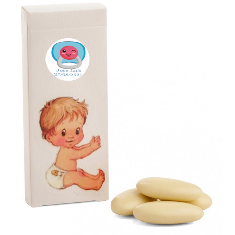 Boîte de dragées de baptême personnalisée