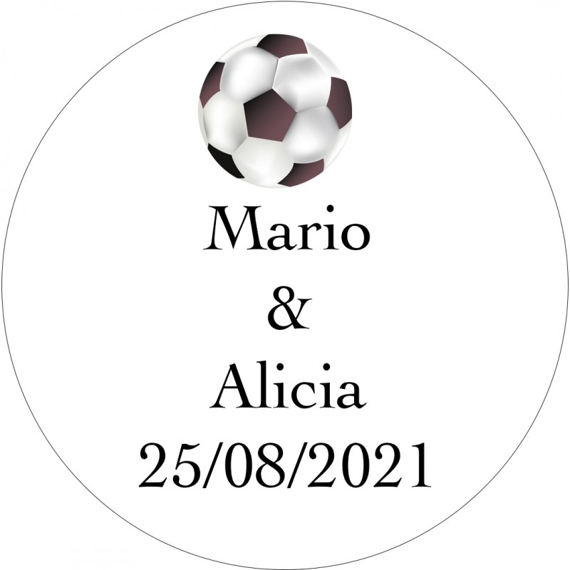 Autocollants football pour mariage