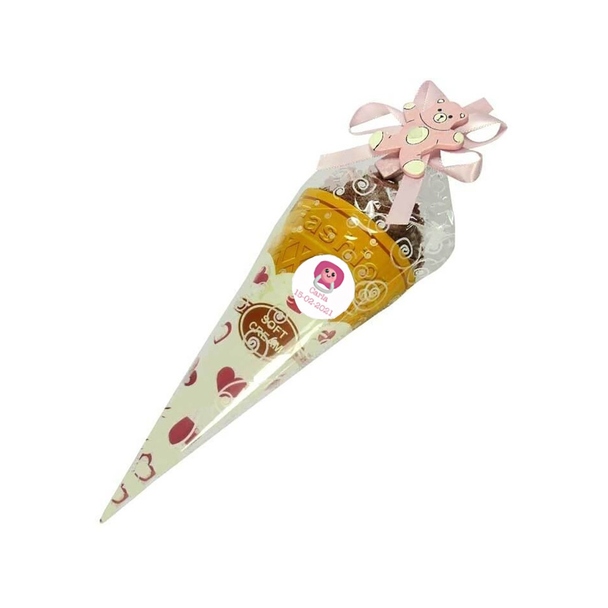 Serviettes cadeau de baptême personnalisées