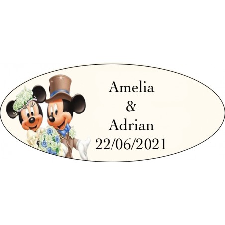 Etiquette Autocollante Pour Cadeaux De Mariage Mickey