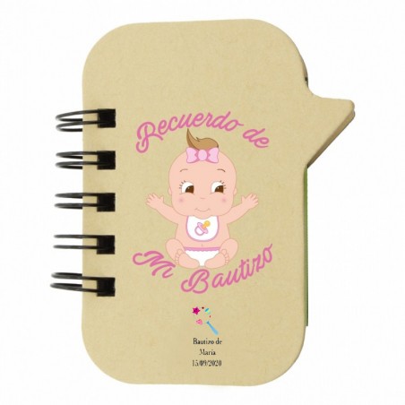 Bloc Notes De Post It Pour Baptême Fille