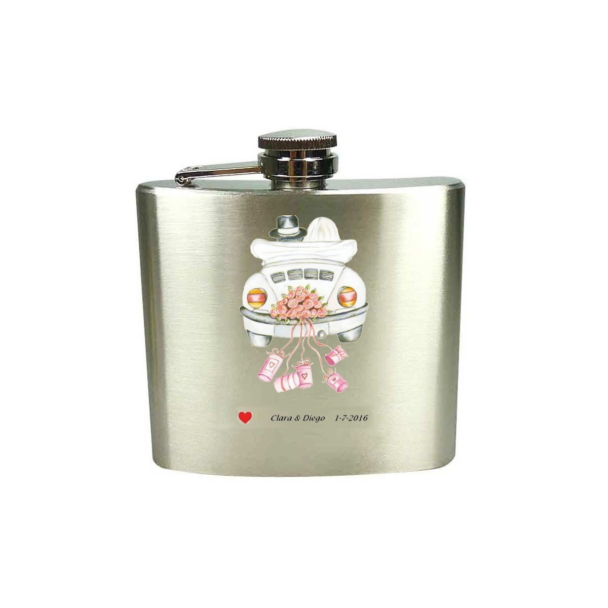 Flasque cadeau de mariage personnalisée
