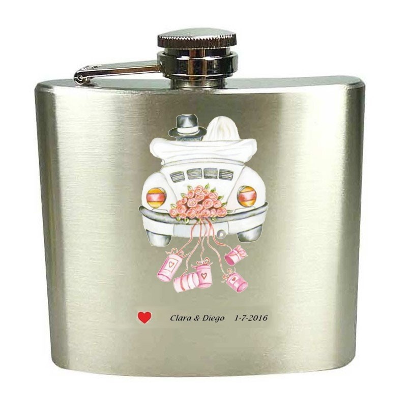 Flasque cadeau de mariage personnalisée