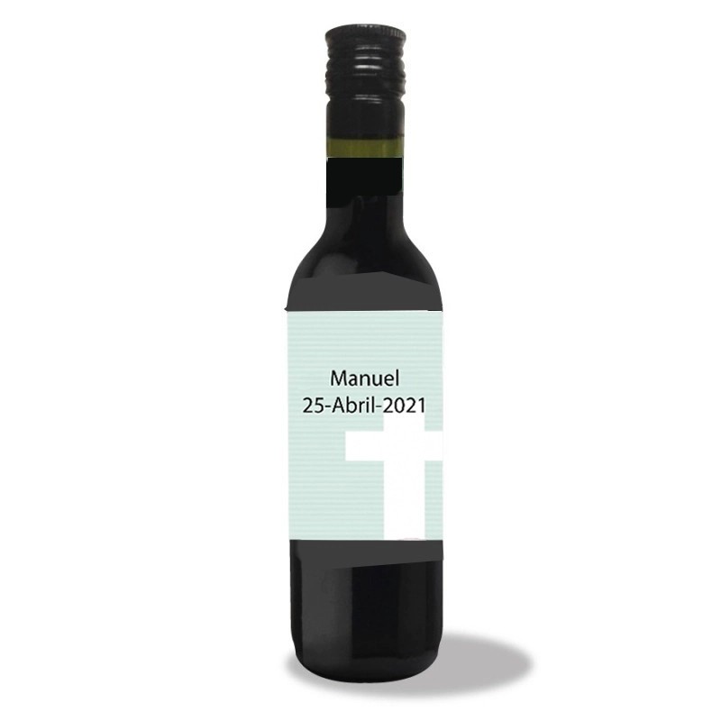 Cadeau de communion personnalisé avec vin