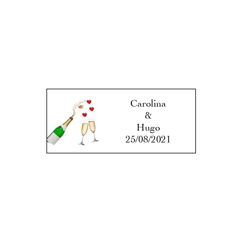 Étiquette autocollante rectangulaire