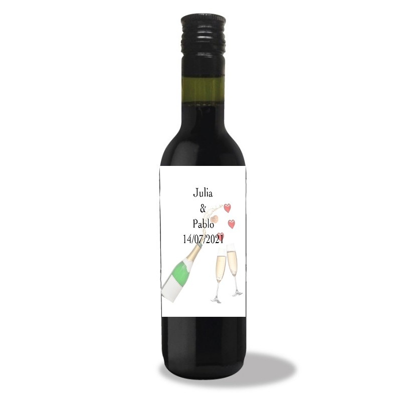 Bouteilles de mariage personnalisées
