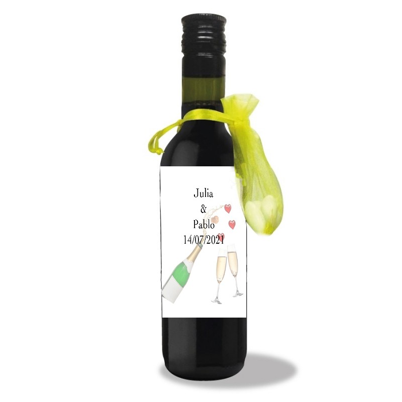 Bouteille de vin personnalisée mariage