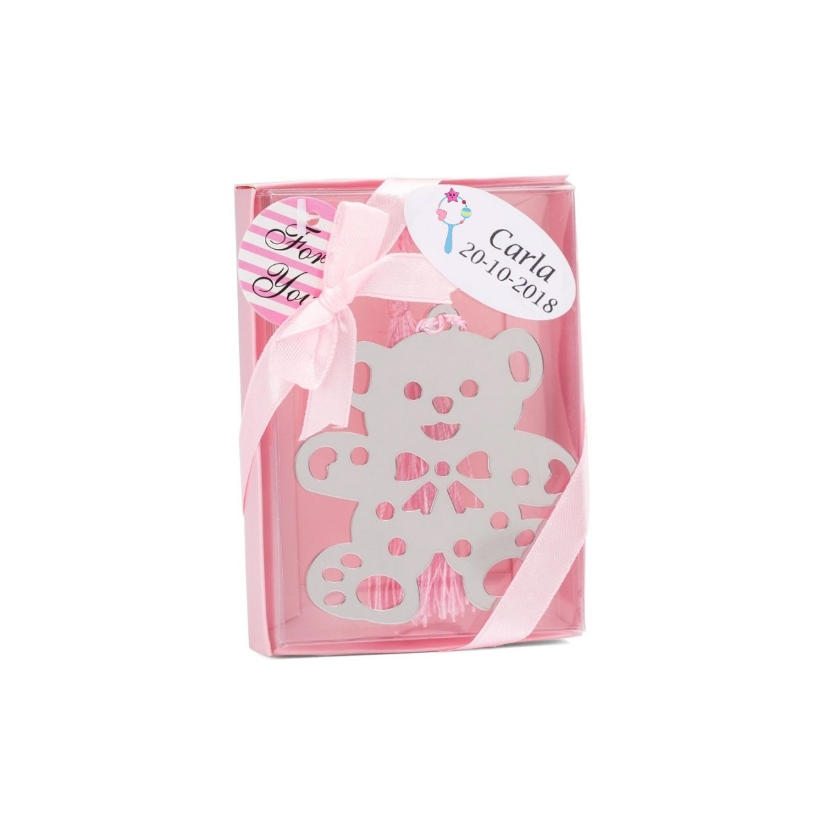 Marque-page personnalisé pour les détails de baptême filles
