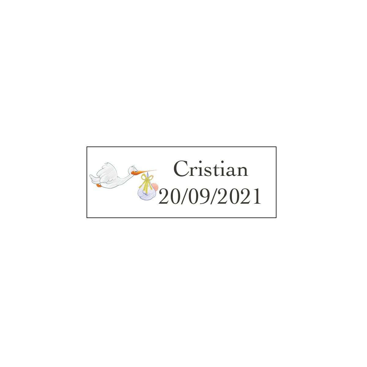 Autocollants bébé cigogne
