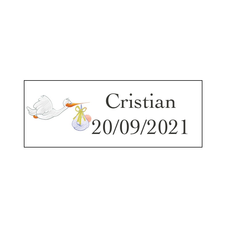 Autocollants bébé cigogne