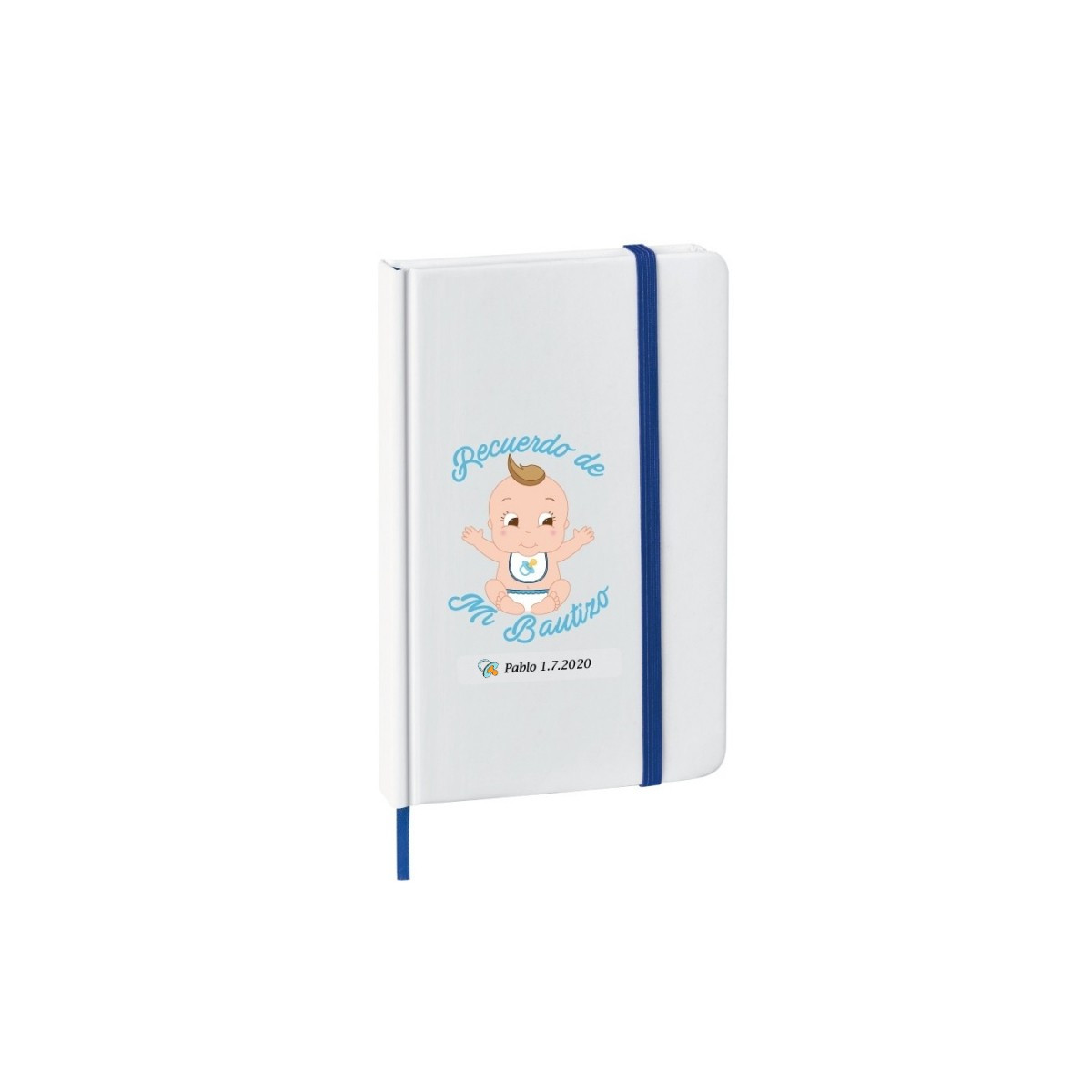 Cahier personnalisé pour le baptême d'un garçon