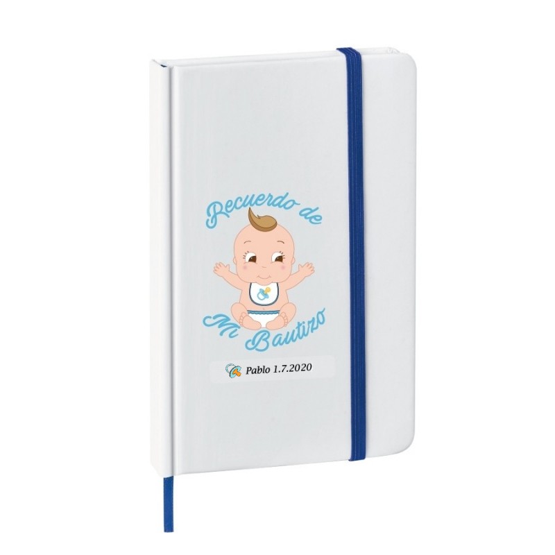 Cahier personnalisé pour le baptême d'un garçon