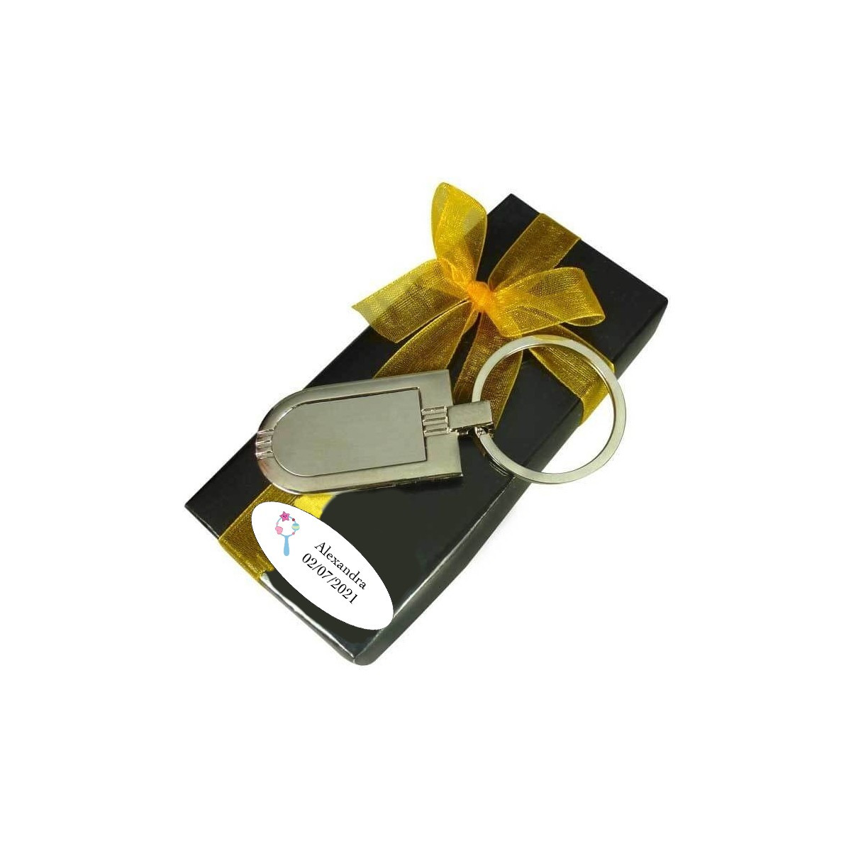 Porte-clés en métal personnalisés pour baptêmes