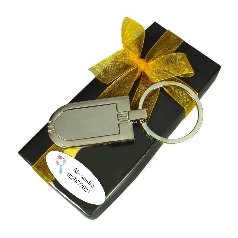 Porte-clés en métal personnalisés pour baptêmes