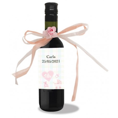 Cadeau de baptême personnalisé avec vin