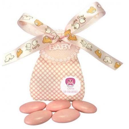 Chocolats pour baptême fille personnalisé