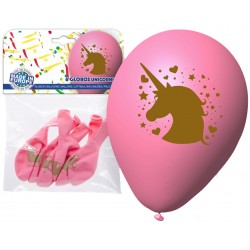 Pack ballons rose licorne