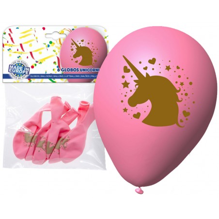 Pack ballons rose licorne