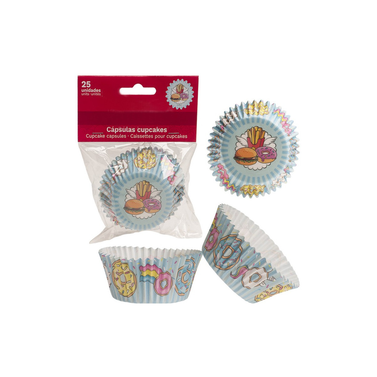 Pack 25 capsules de cupcakes originales