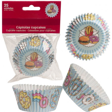 Pack 25 capsules de cupcakes originales