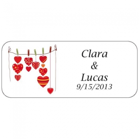 Etiquette Adhesive Cadeaux Amour Suspendu