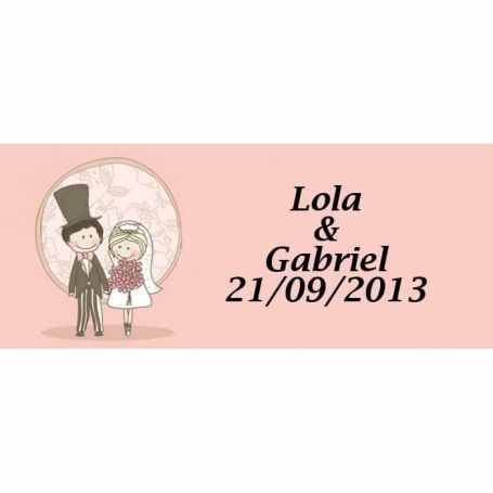 Etiquette Autocollante Cadeau Mariage Maries Heureux