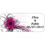 Autocollant de fleur abstraite