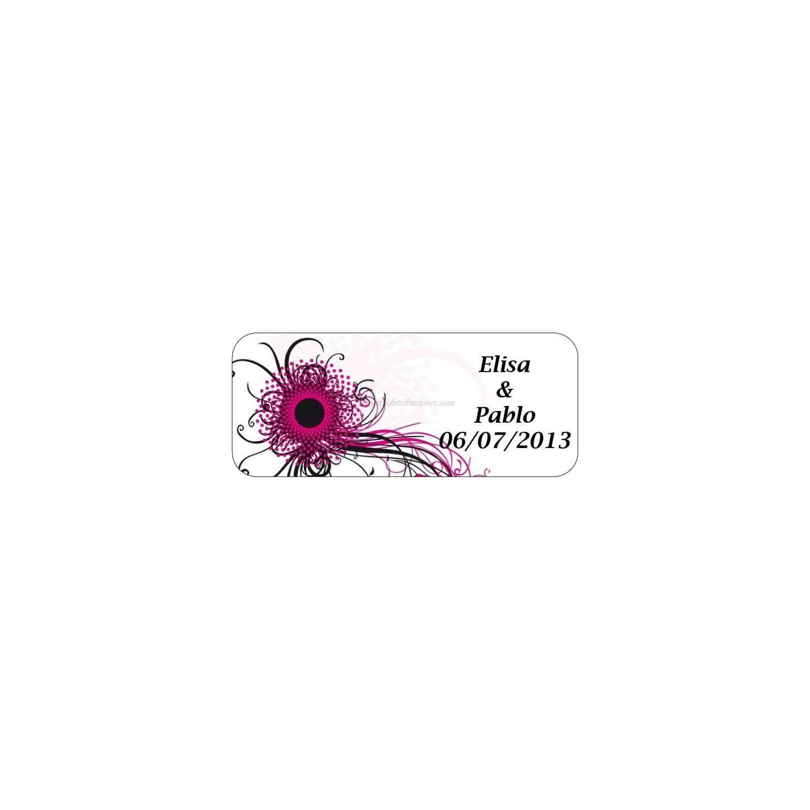 Autocollant de fleur abstraite