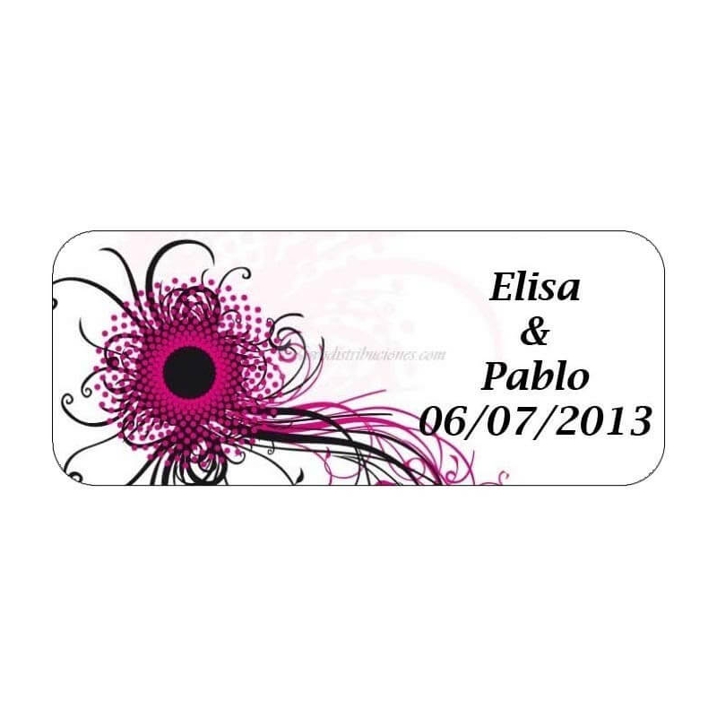 Autocollant de fleur abstraite