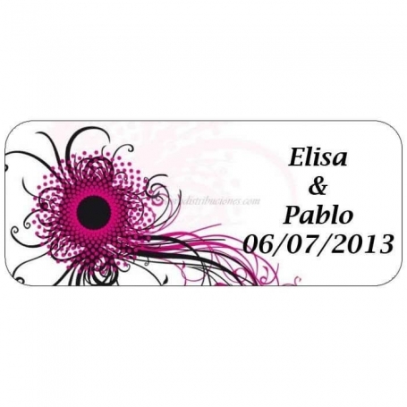 Autocollant de fleur abstraite