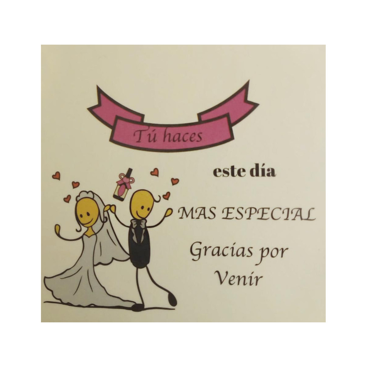 Autocollant de détails de mariage