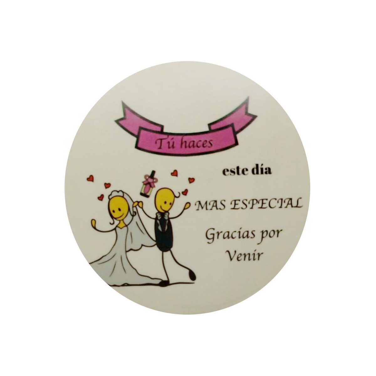 Autocollants ronds pour mariages