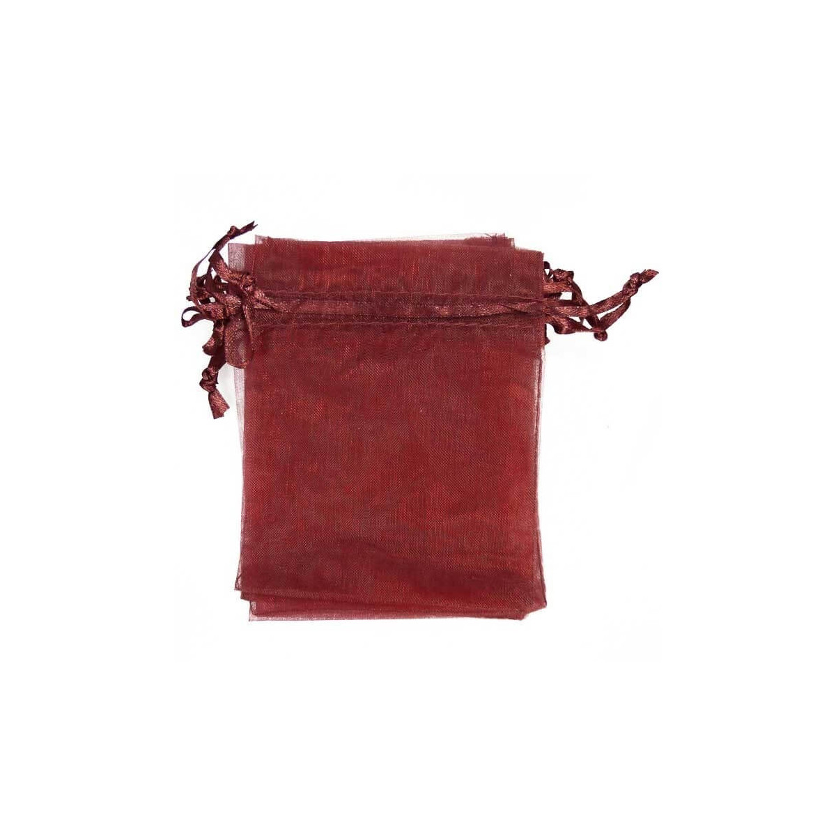 Sachet organza grenat 9 x 15