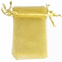 Sachet en organza doré 13 x 17
