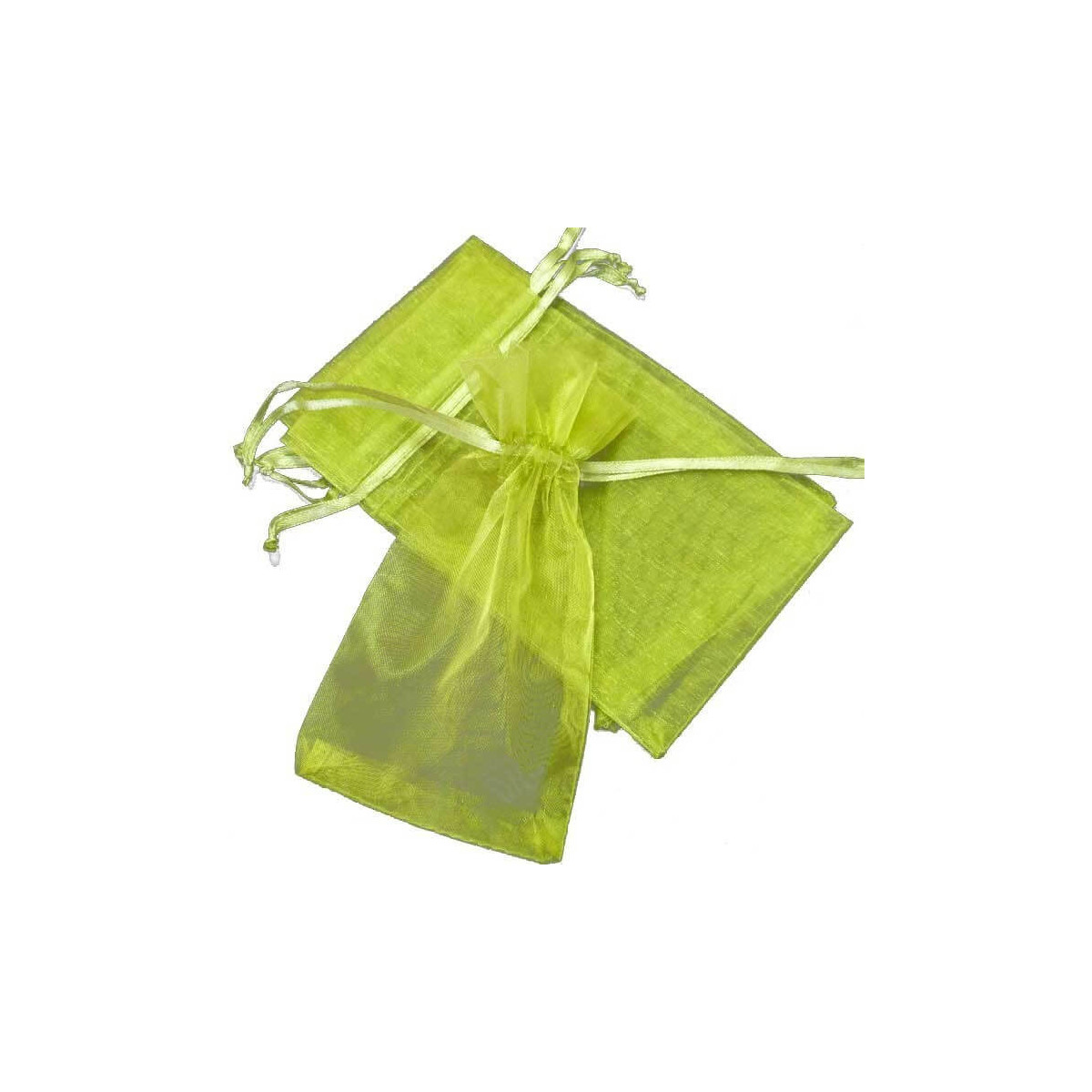 Sac en organza vert foncé 13 x 17