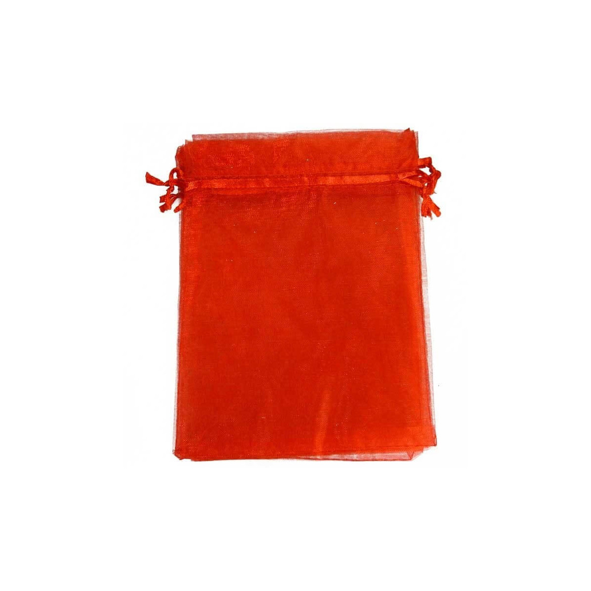 Sac en organza rouge 13 x 17