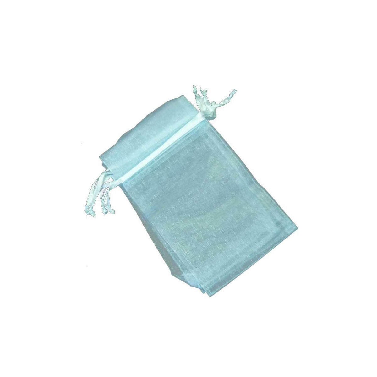 Sac organza bleu clair 13 x 17