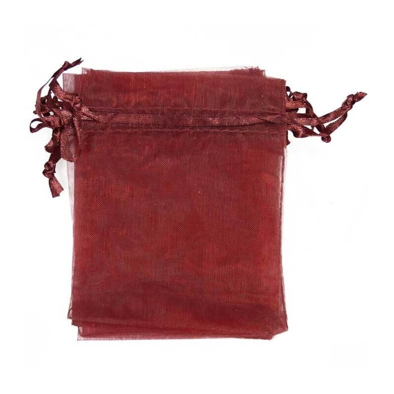 Sac en organza bordeaux 13 x 17