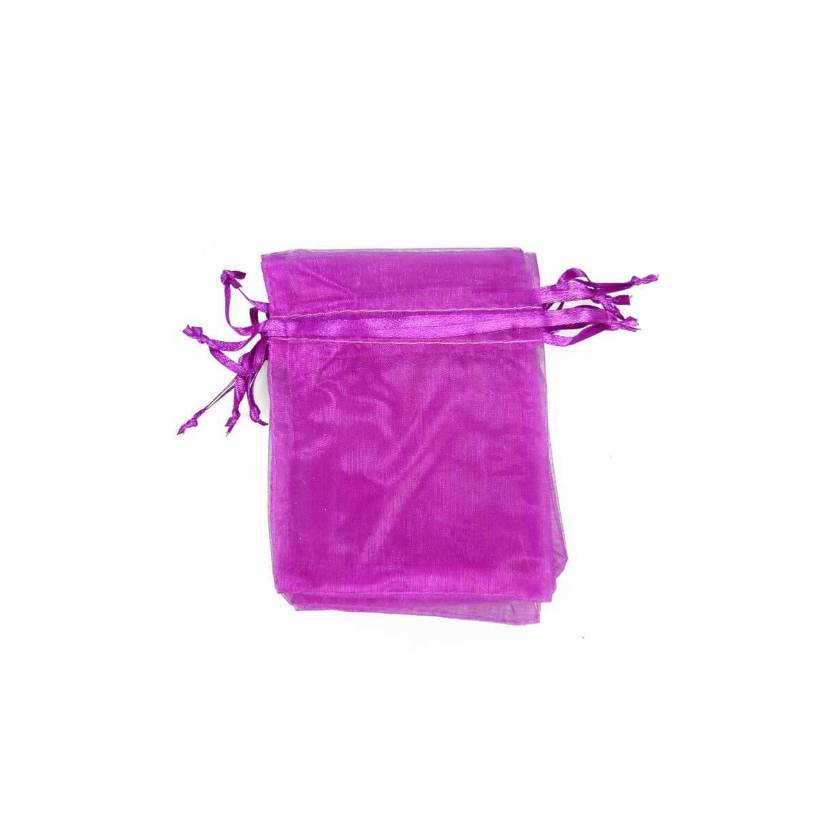 Sachet en organza violet 7 x 10