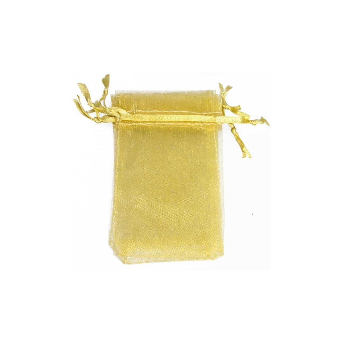 Pochette en organza dorée 7 x 10