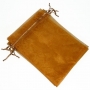 Sachet en organza marron 15 x 20