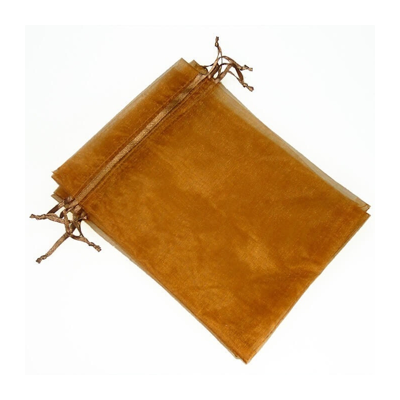 Sachet en organza marron 15 x 20 Sachet en organza marron 15 x 20