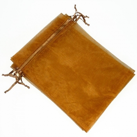 Pochette cadeau organza pas cher chocolat