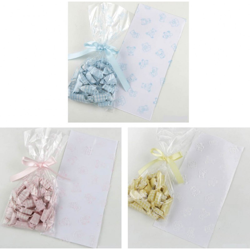 Bolsitas en cellophane décorées