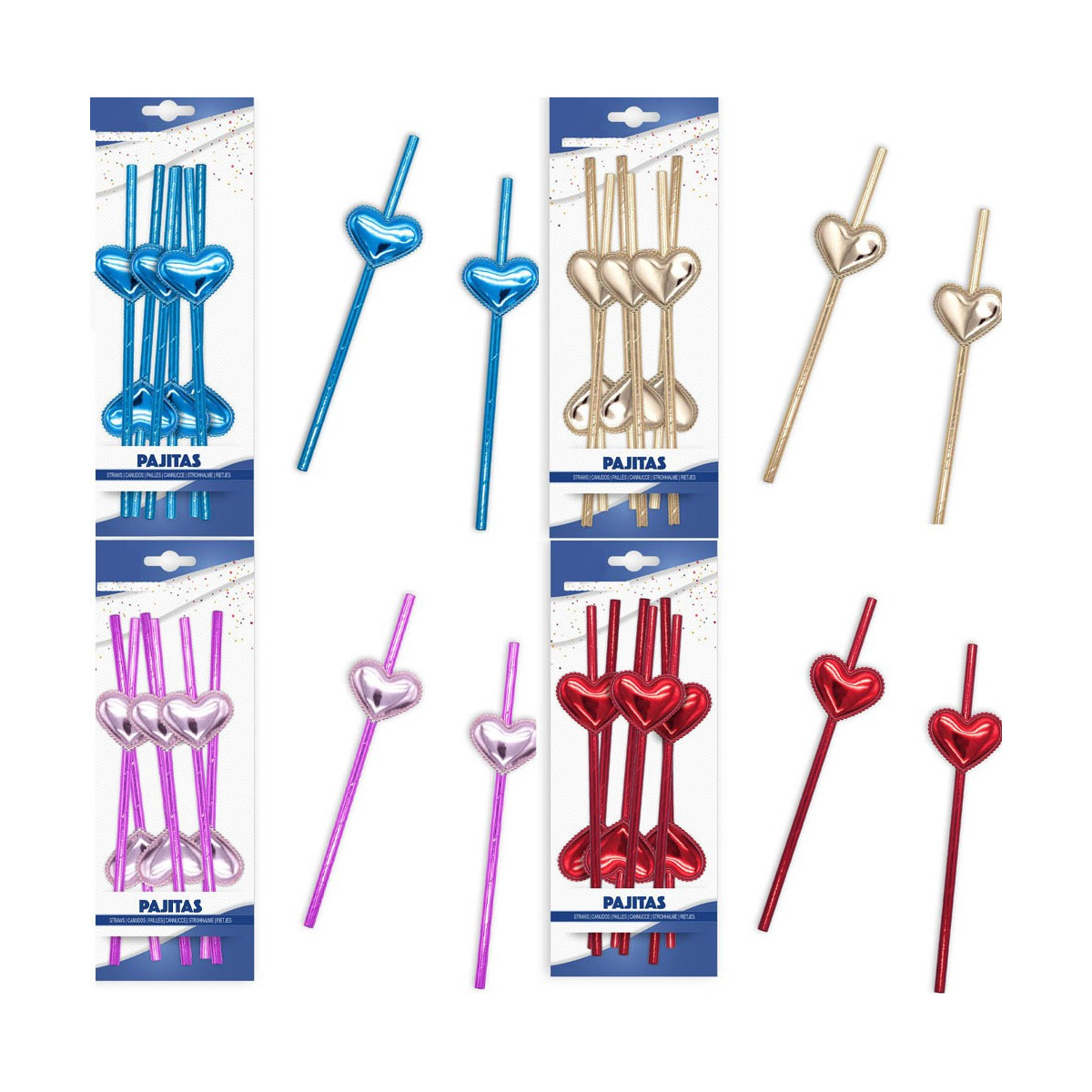 Pailles en papier décorées